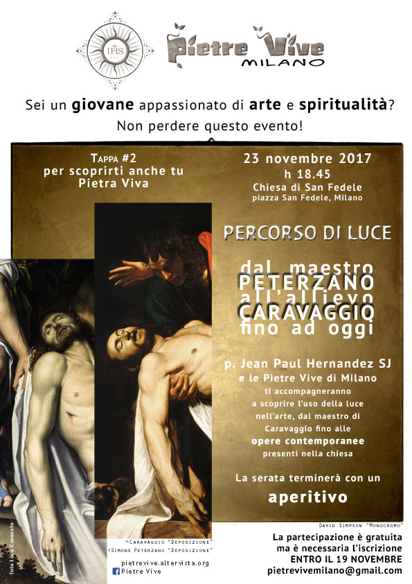 Locandina Gesuiti - Pietre vive - Peterzano-Caravaggio