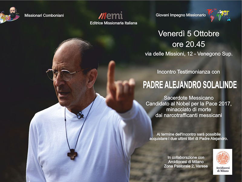 Missionari Comboniani - Padre Solalinde a Venegono Superiore (VA)