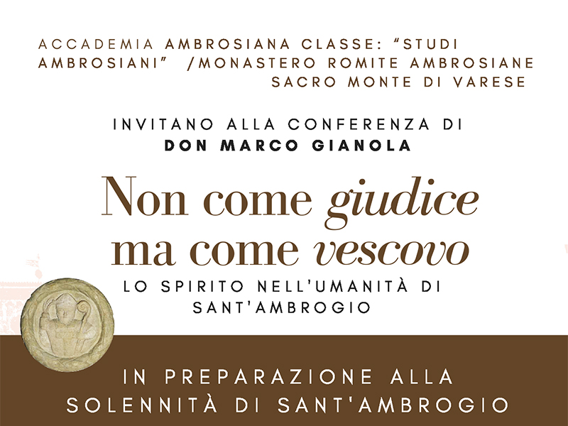 Romite Ambrosiane Sacro Monte Varese - Conferenza S. Ambrogio 2018