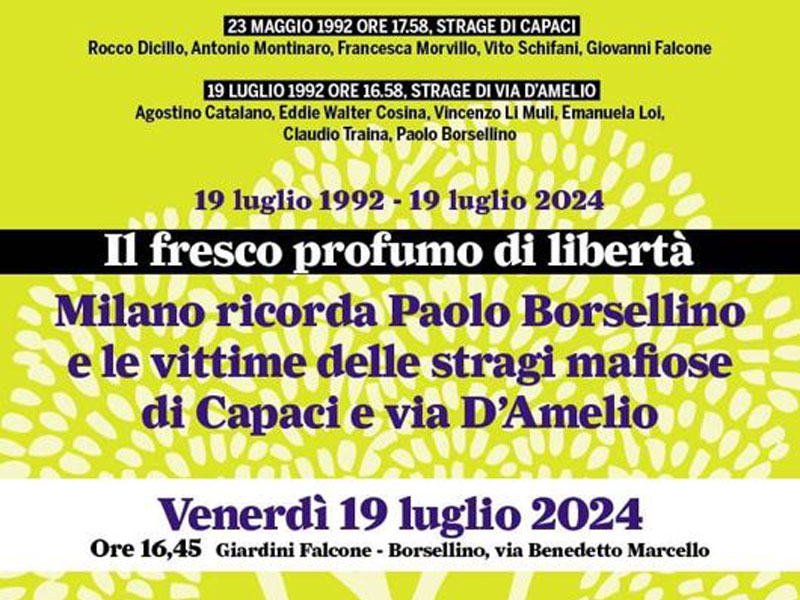 Immagine Milano ricorda Paolo Borsellino - 19 luglio 2024