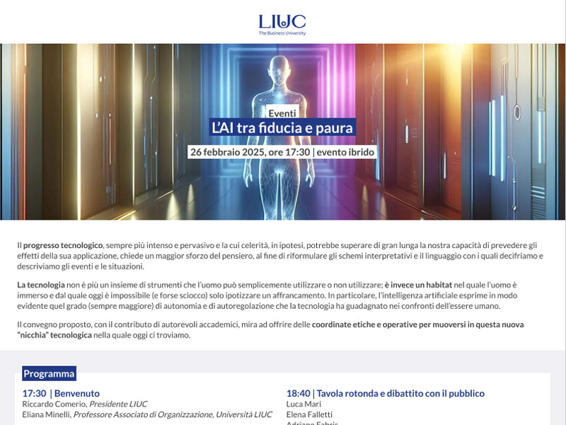 L'AI tra fiducia e paura - Sito