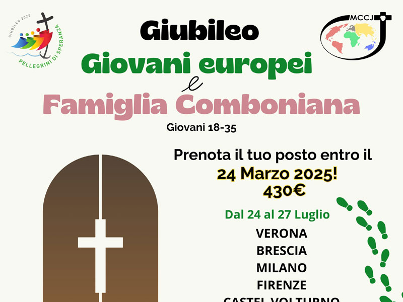 Proposta Giubileo dei giovani - Famiglia Comboniana - Sito