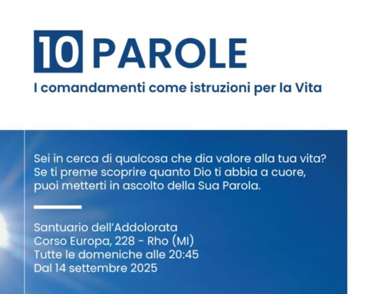 10 Parole per una vita piena 2025-2026 - Santuario di Rho