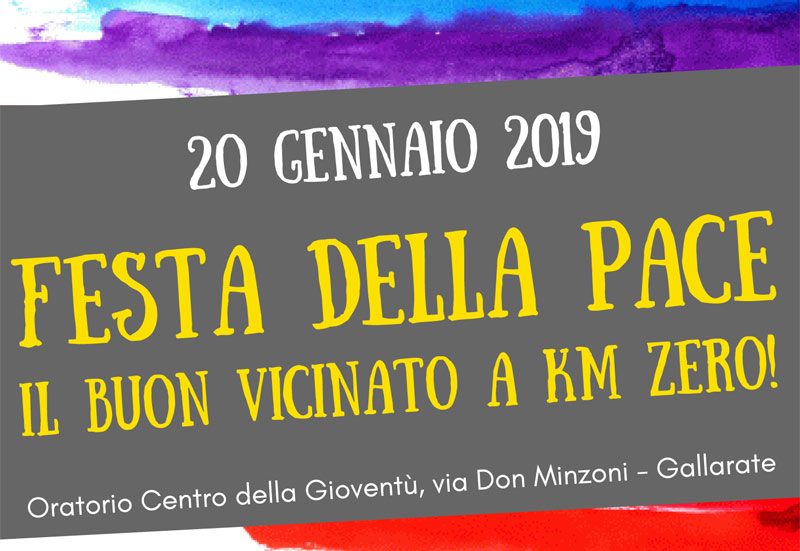 20 gennaio a Gallarate – Festa della pace. Il buon Vicinato a KM0