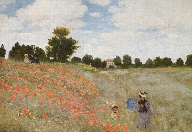 Claude Monet,  I papaveri, olio su tela (Wikimedia Commons)