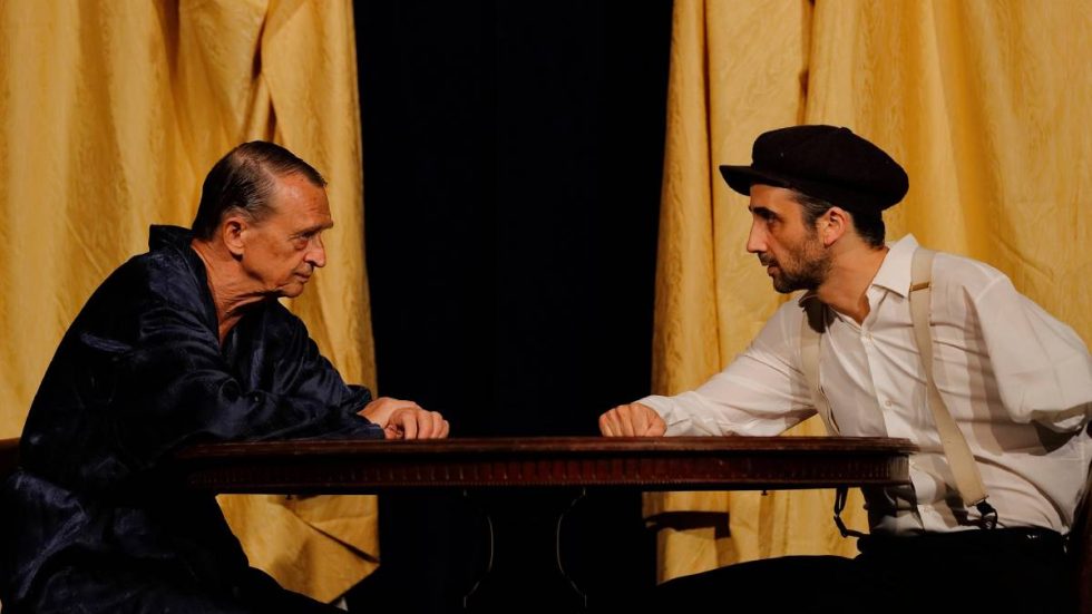 Renato Sarti, e Fabio Zulli in «Ottobre 22» (foto Barbara Rocca)