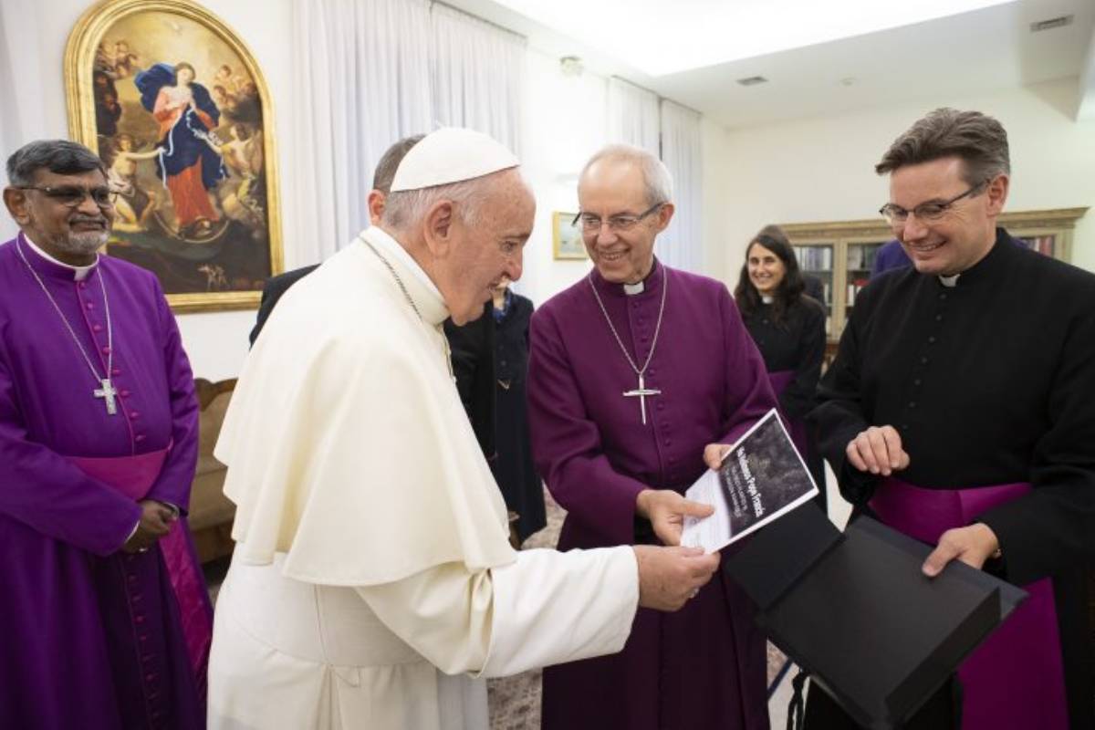 Papa Francesco con l'Arcivescovo di Canterbury Justin Welby
