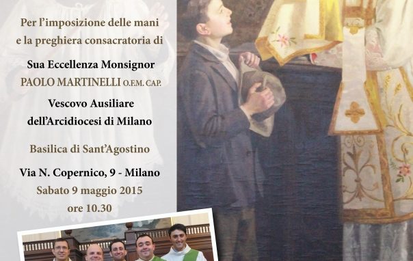 Monsignor Martinelli ordina <br>cinque nuovi preti salesiani