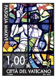Sui francobolli vaticani per la Pasqua <br>le vetrate milanesi di Hajnal