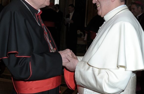 Scola con Papa Francesco