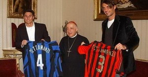 L’incontro in Curia del dicembre 2005 ZANETTI E MALDINI, UN GIORNO CON L’ARCIVESCOVO