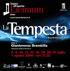 Al Licinium di Erba va in scena una “Tempesta” sotto le stelle