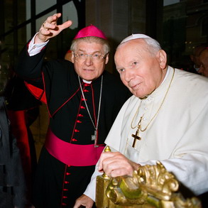 cardinale Scola con Giovanni Paolo II