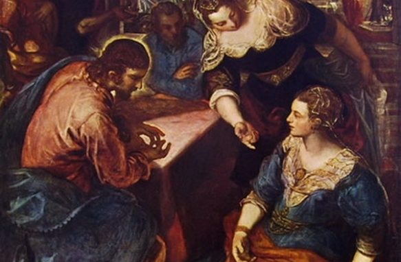 “Gesù a casa di Marta e Maria” di Tintoretto