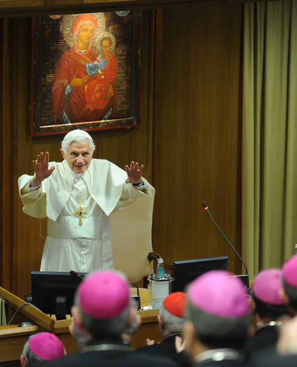 ROMA 24-05-2012Cei - Conferenza Episcopale Italiana Assemblea Generale, Il Papa Benedetto XVI, interviene all' assemblea generale della Conferenza Episcopale Italiana Ph: Cristian Gennari/Siciliani