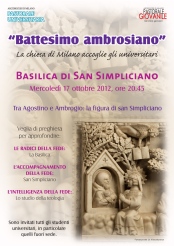 San Simpliciano per il “Battesimo Ambrosiano”