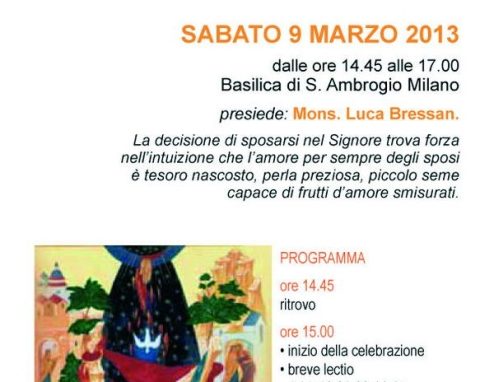 Verso il matrimonio, <br>occasione per la fede