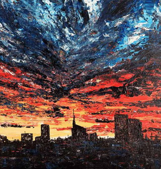 «Tra Terra e Cielo»: la pittura di Bencini<br>per le vittime della guerra in Siria