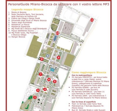 Promossa da Urban Center in collaborazionecon Aim e ItineraNet «CONOSCERE MILANO»: ON-LINE LA PRIMA “GUIDA VIRTUALE” SULLA BICOCCA