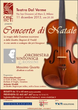11 dicembre, Rossini e Vivaldi <br>per l’Opera San Francesco