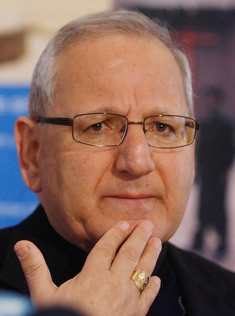 Chaldean Catholic Archbishop of Kirkuk and Mosul, Louis Sako, gives a press conference on March 25, 2009 in Vienna. Sako will take part in a silent march on March 27 in Vienna to call attention to the dangerous situation faced by the Christian minority in Iraq.             AFP PHOTO / DIETER NAGL (Photo credit should read DIETER NAGL/AFP/Getty Images)