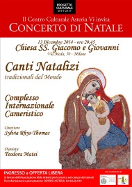 Il 13 dicembre Concerto di Natale all’Asteria