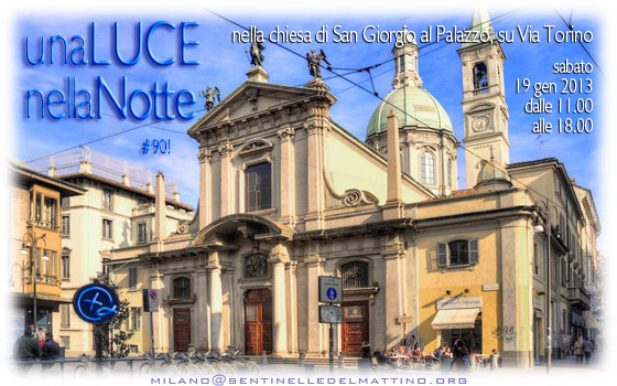 19 gennaio – “Una luce nella notte”<br>a San Giorgio al Palazzo