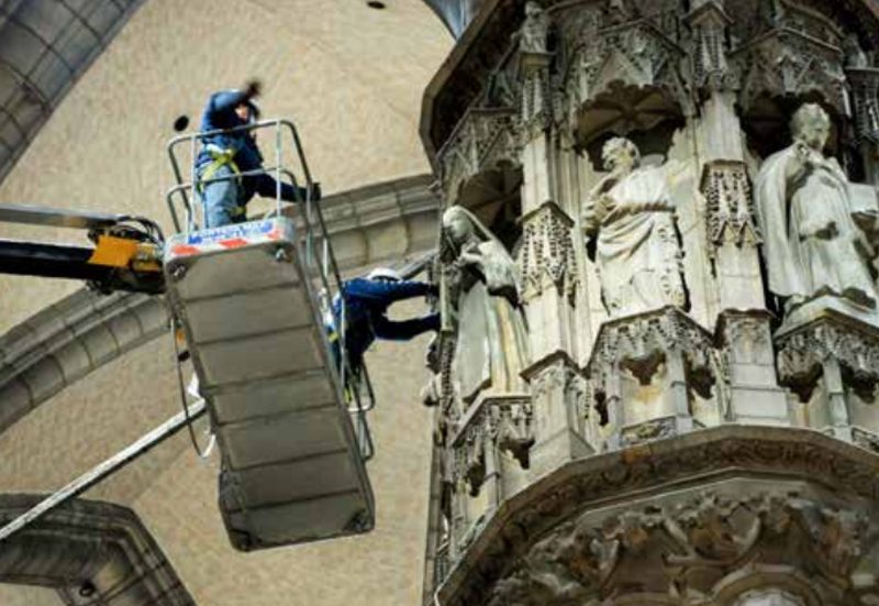 Milano, Duomo: i lavori per il nuovo impianto elettrico