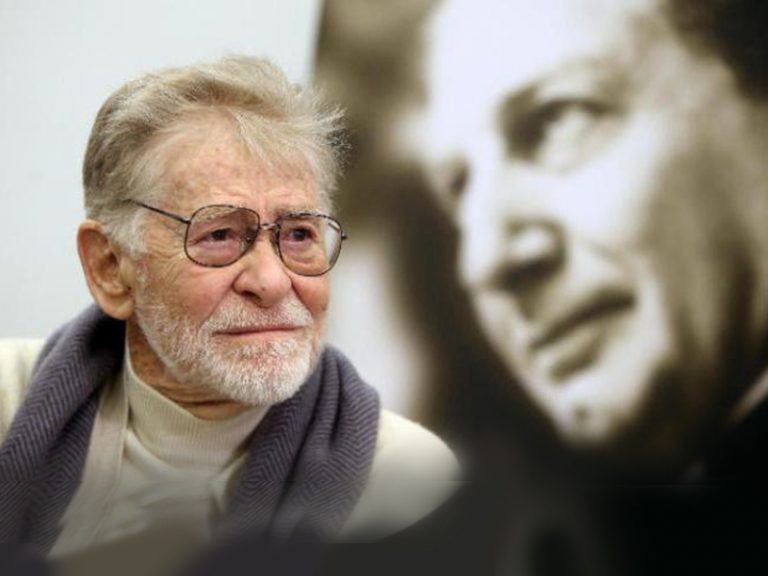 Ermanno Olmi e, sullo sfondo, Carlo Maria Martini