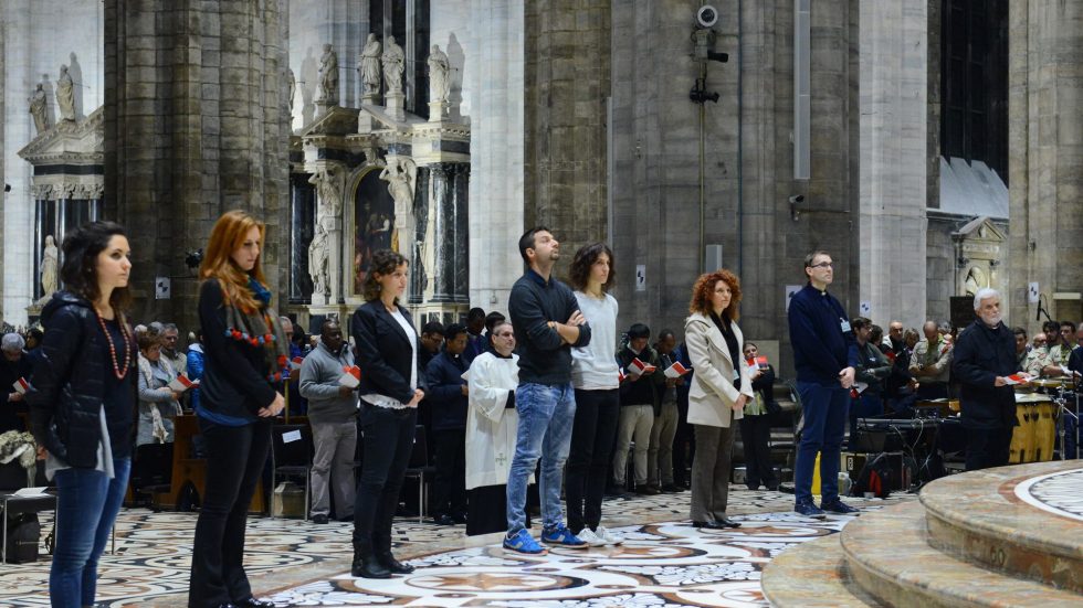 Veglia Missionaria in Duomo presieduta al card. Angelo Scola. I partenti alla Veglia missionaria dello scorso anno