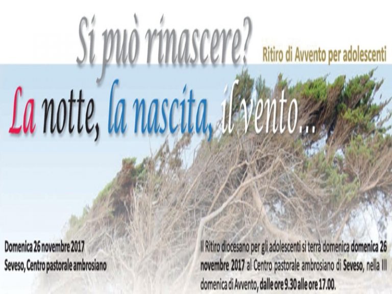 La locandina con il tema del ritiro