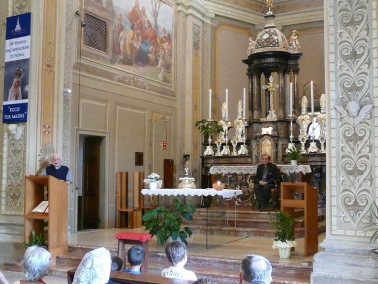 Monsignor Delpini nel Santuario di Mesero a settembre, accolto da monsignor  Masperi