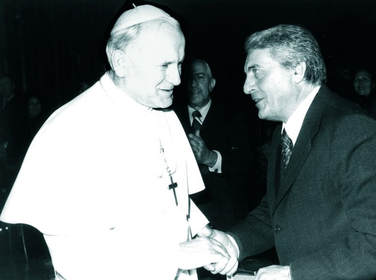 Vincenzo Torriani con Giovanni Paolo II
