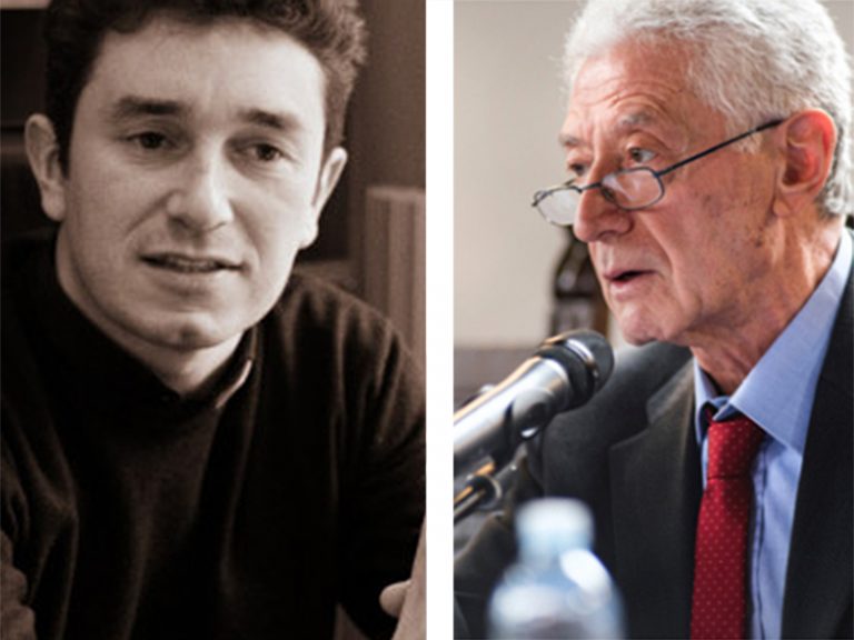 Don Sergio Massironi e il professor Francesco Totaro