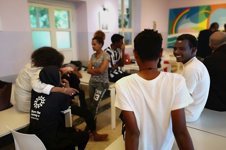 I profughi accolti a Casa Suraya nel settembre 2018