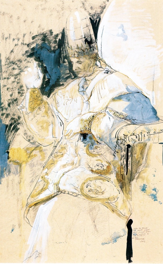 Lello Scorzelli, Paolo VI con tiara (1963)