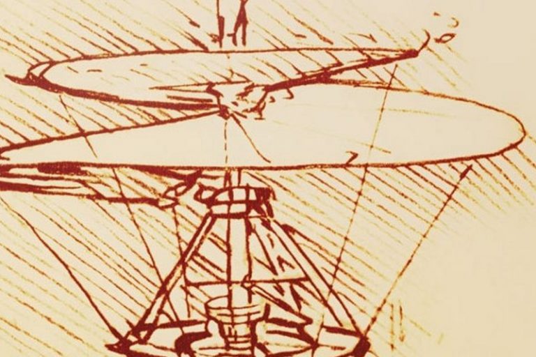 Leonardo da Vinci, Studio di macchina volante, “vite aerea”