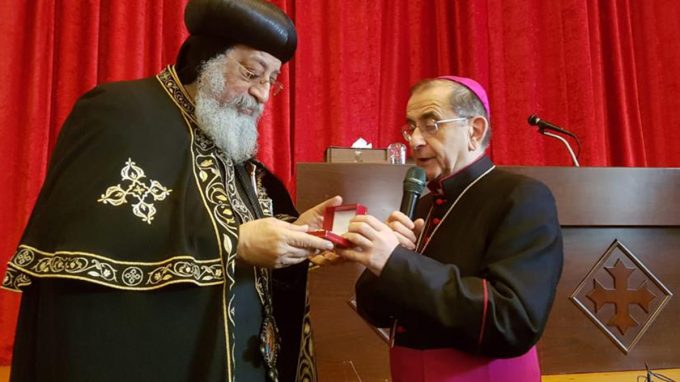 Il papa dei copti Tawadros II in visita a Milano