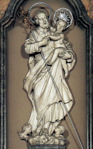 «San Giuseppe col bambino», opera dello scultore Elia Vincenzo Buzzi