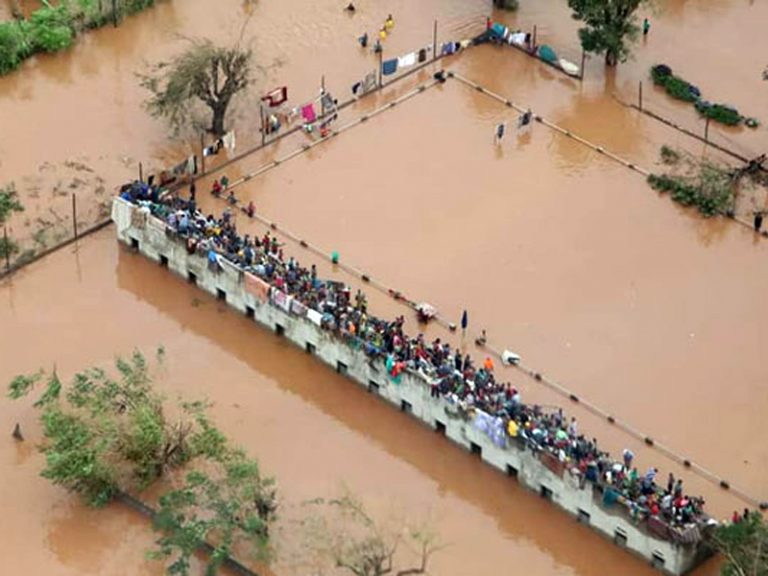 Un'immagine dell'emergenza dopo il passaggio del ciclone Idai in Mozambico