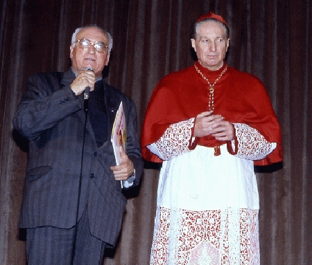 Don Francesco Pedretti con il cardinale Carlo Maria Martini