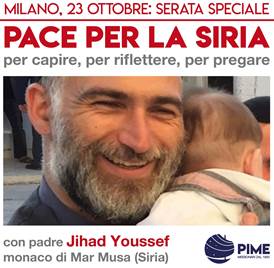 Siria, serata speciale al Pime