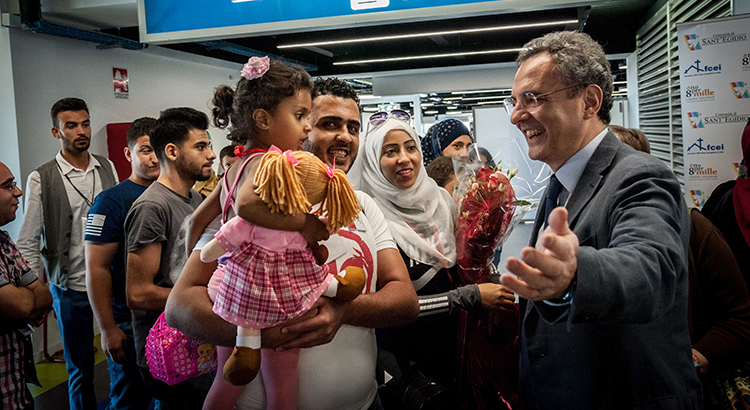 L'arrivo di profughi in Italia grazie ai corridoi umanitari