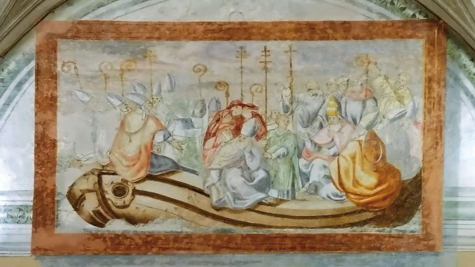 La “Barca della Chiesa” guidata dalla carità negli affreschi scoperti a Mozzate