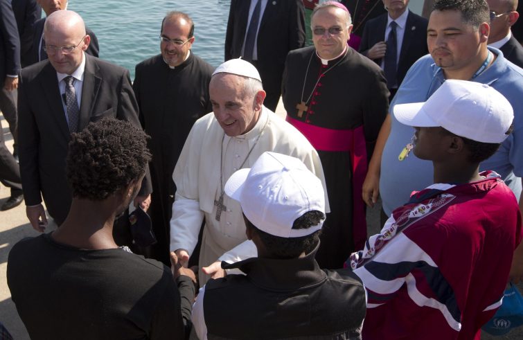 Papa Francesco a Lampedusa l'8 luglio 2013