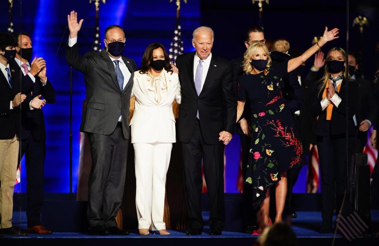 La gioia di Joe Biden e della neo-vicepresidente Kamala Harris 