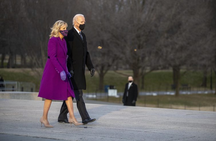 Joe Biden con la moglie