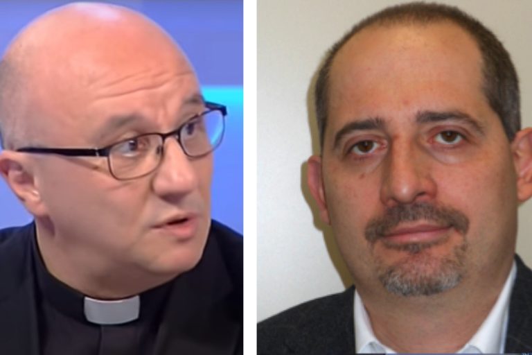 Don Carmine Arice e il professor Davide Chiumello