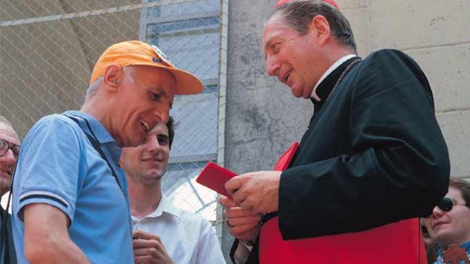 Renzo Maggi con il cardinale Martini