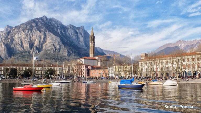 Il “Matitone” che svetta sull'abitato di Lecco (foto tratta da www.campaniledilecco.it)
